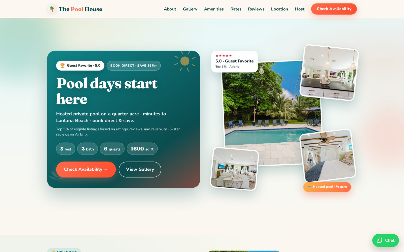 Example booking website