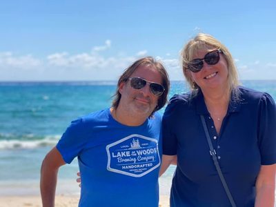 Robert and Susan on the beach