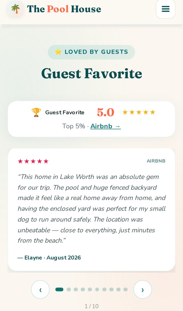 Guest reviews on a phone